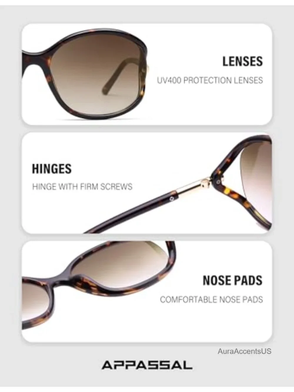 Oversized Oval Butterfly Sunglasses UV400 Lightweight Full Coverage